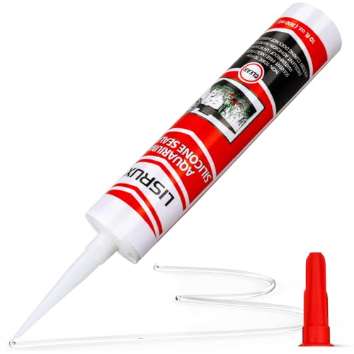 1 Pack Aquarium Silicone Clear Sealant, High Elasticity, Safe for Fish,Fast Curing Waterproof Aquarium Safe Silicone,14 Fl Oz Non-Toxic Fish Tank Safe Sealant,Strong Adhesion