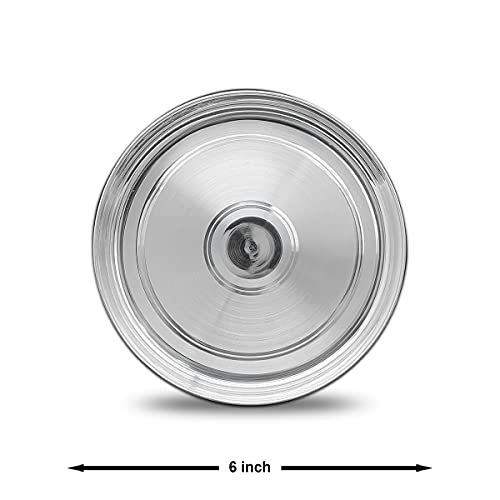 Image of MAA SILVER Pure Silver 6 Inch Pooja Thali for Gifting, Religious & Pooja /Puja Use(97 Purity)(150 Grams)