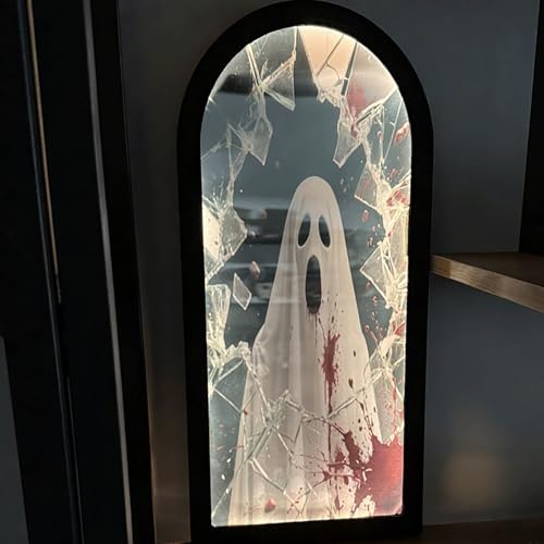2025 Halloween Novelty Ghost Mirror – Hologram Ghost Mirror with