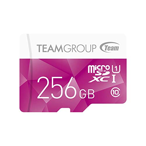 TEAMGROUP カラーカード I 256GB MicroSDXC クラス10 UHS-I U1 高速フラッシュメモリーカード - フルHDカメラ録画撮影、スマートフォン(TCUSDX256GUHS02)