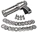 Earth's Dreams Cookie Press Gun Kit - Cleaning Brush Included: Dough Churro Maker, Spritz Biscuit Stainless Steel Decorating Set With 20 Shape Discs And 8 Icing Tips - Baking Supplies