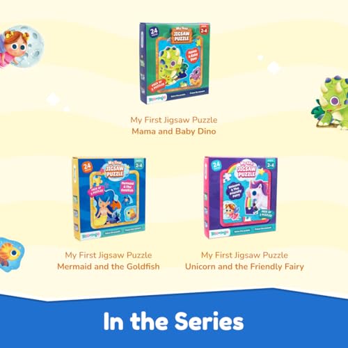 Image of Bloomingo Puzzle Kit - My First Jigsaw Puzzle - Unicorn & The Friendly Fairy - Jigsaw Puzzle for Kids (2-4 Years) 20+ Jigsaw Pieces (Mermaid)