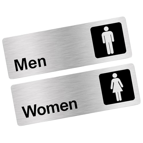 XLWLLNJ Letrero para Baño Letrero para Puerta de Baño Autoadhesivo Letrero para Baño para Hombres Y Mujeres Indicador para Baño para Tiendas Restaurante Comer