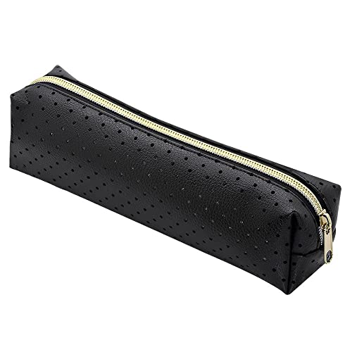 Estojo PU Perfurado 1 Zíper Preto, BRW
