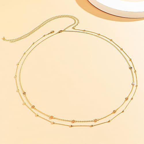 Hsyhkdsy Elegante Körperkette Goldfarbe Schmuck