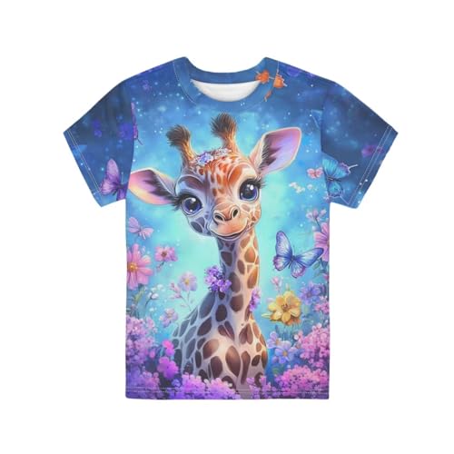 Image of Xhuibop Kids Tshirts Girls Boys 3-16 Years Summer Clothes for Teens Loose Fitting Tops
