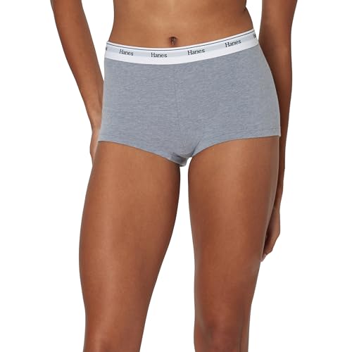 Hanes Women's Originals Underwear, Breathable Stretch Cotton Boyshort Panties, 4-Pack2