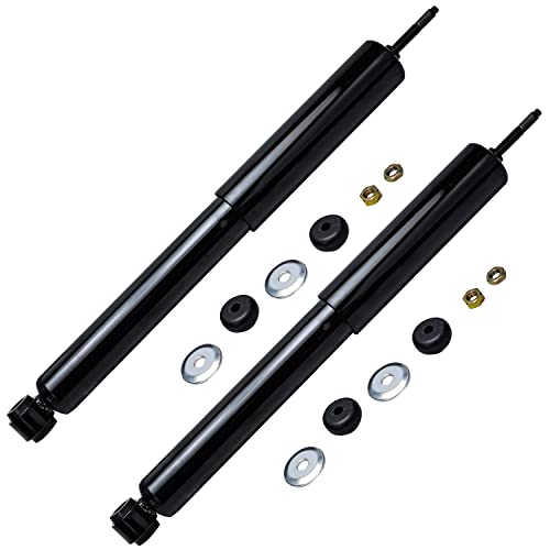 Image of Detroit Axle - Front 2pc Shock Absorbers for 80-96 Ford Bronco F-150, 2 Shock Absorbers Assembly 1980 1981 1982 1983 1984 1985 1986 1987 1988 1989 1990 1991 1992 1993 1994 1995 1996 Replacement