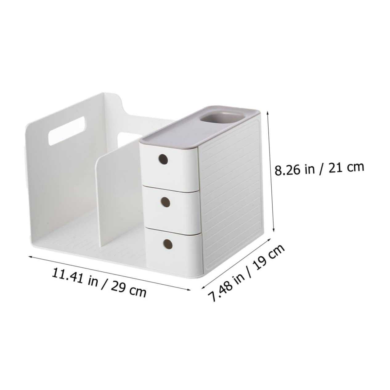 Veemoon 1 Pz Scatola Porta Cancelleria Per Ufficio Organizzatori Da Scrivania Organizzatore Della Scrivania Organizzatore Di Penna Multifunzionale Forniture Plastica Grigio