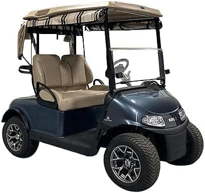Golf Cart Cover – 3-Sided Track Style SDA Canvas – Fits Golf Bags, Utility Box or Rear Facing Seat Cart Cover for Club Car Onward/Precedent/Temp