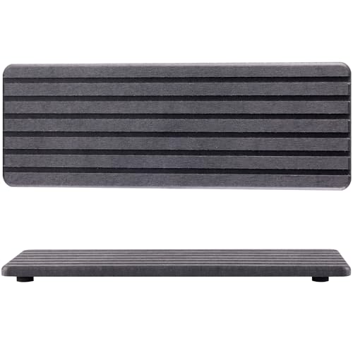 Image of NiuYichee 2 PCS Water Absorbent diatomite Coasters, 12.2 inch x 4 inch Water Absorbing Stone Tray for Sink, Stone Drying mat for Kitchen Counter, Stone soap Tray Used for Hand Soaps & toiletries & Plants