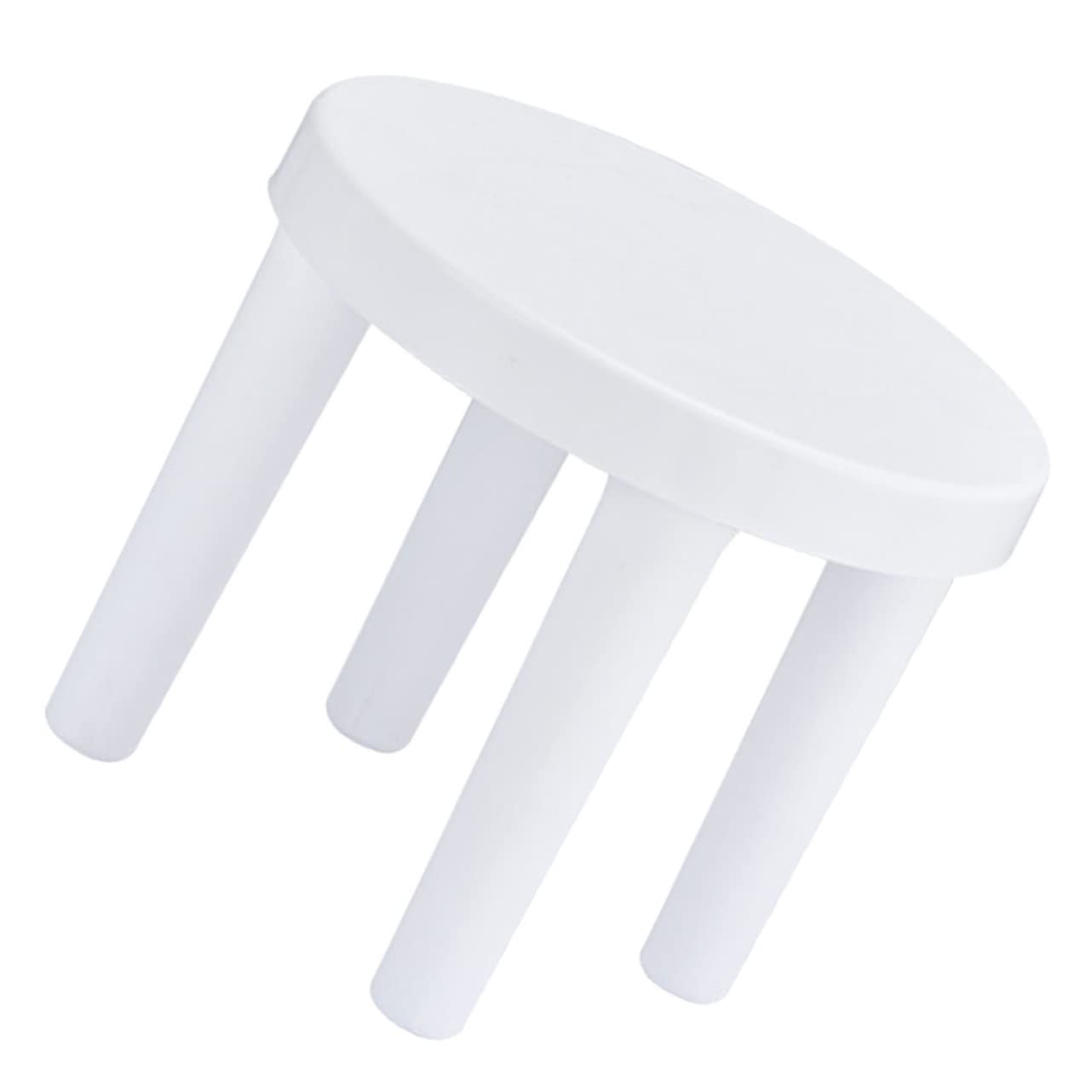 Luxshiny Sgabello Antiscivolo Per Bambini Tre Gambe Piccolo Sgabello Da Bagno e Soggiorno Impilabile Leggero e Sicuro Per Uso Domestico e Bagno (25x27 Cm)