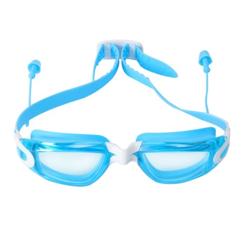 NULYLU Gafas de Natación Niña con Tapones para Oídos, Diseño Antivaho y Protección UV Ideales para Fiesta Verano y Piscina