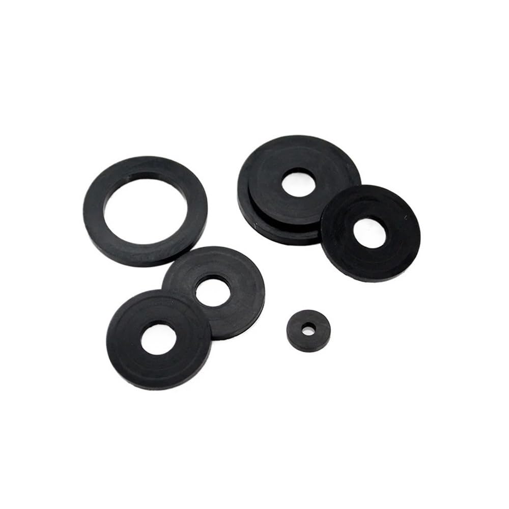 Płaskie uszczelki gumowe, Zestaw 10 gumowych podkładek i uszczelek w różnych rozmiarach(M8X15X1.5mm)