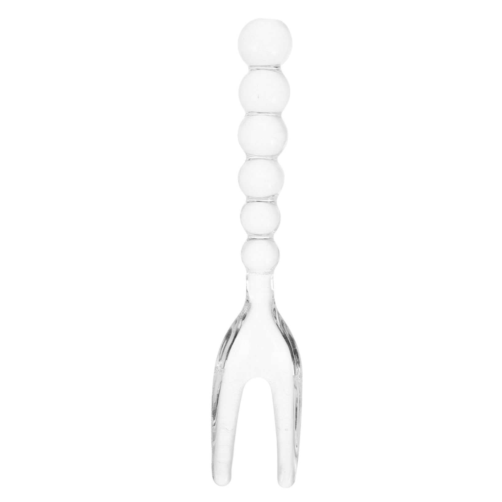 OSOLADY Unique Design Dessert Glass Fork Tiny Forks for Appetizers for Fruit Elegant