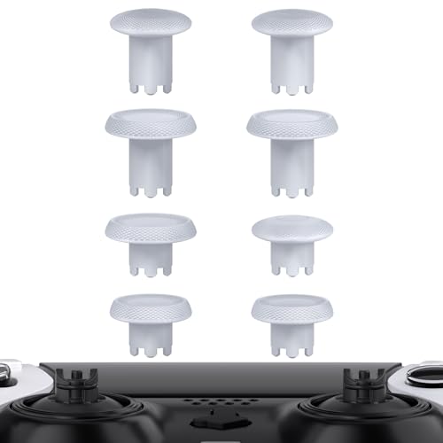 Image of eXtremeRate ThumbsGear Interchangeable Thumbsticks for PS5 Edge Controller, Replacement Original White Analog Thumb Sticks Caps for PS5 Edge Controller - 4 Heights 3 Surfaces Grips -NO Thumbstick Base