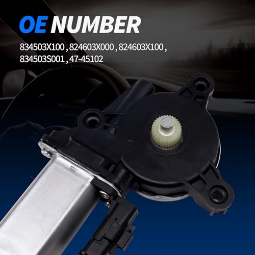 Image of HiSport 824503X000 Power Window Lift Motor Compatible with Hyundai | Elantra 2011-2016,Elantra Coupe 2013,Sonata 2013-2015,Replace 824503X100 834603S001 834603X100