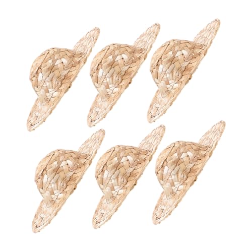 Opiniones de Fabricación de muñecas los más recomendados. 30 ORFOFE 6piezas Mini Sombreros De Paja Sombreros Miniatura para Manualidades Perfectos para Decoraciones De Mascotas Pequeñas y Disfraces De Muñecas Fabricados Material Natural...