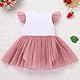 FYMNSI Baby M�dchen Erster Geburtstag Outfit 1 Jahr Geburtstagskleid Bodykleid T�t�rock T�ll Prinzessin Partykleid Sommer Festkleid Taufkleid mit Stirnband Fotoshooting Kleidung Dunkelrosa 9-12M
