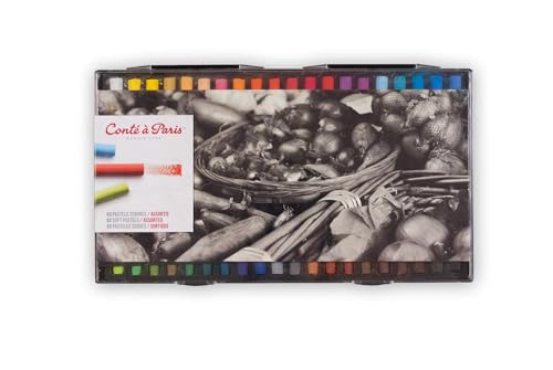 Pastels tendres Conté à Paris : coffret de pastels secs doux x40