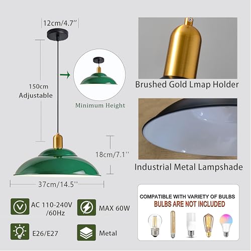 Lámpara de techo regulable E27 con sofisticado acabado oro 2