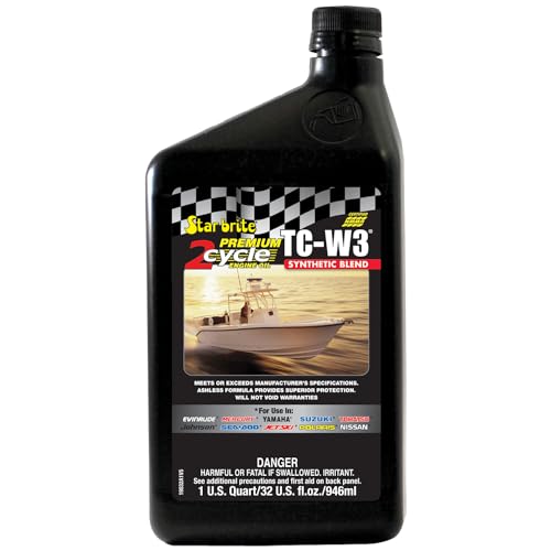 STAR BRITE Premium 2-Cycle Engine Oil TC-W3 - High-Grade Synthetic Blend for All 2-Stroke Engines