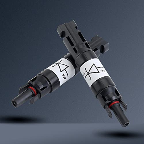 Nudiuhis 5 STÜCKE Solarstecker mit Diode Wasserdichter PV-Stecker DC1000V 20A IP67 PPO Stecker Buchse (5)