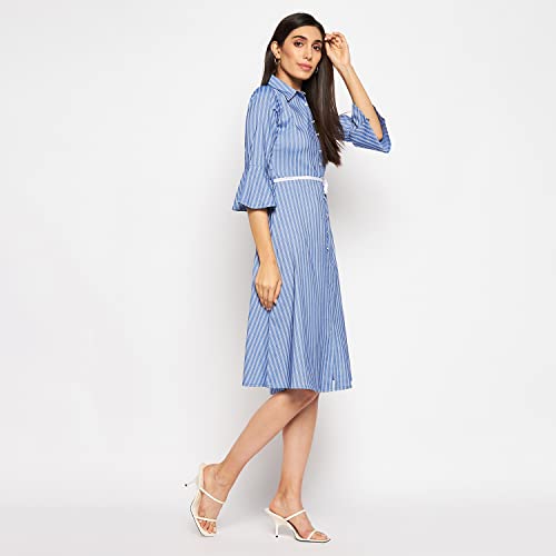Image of CAMEY Women Striped Cotton Dress