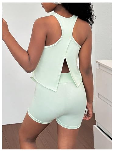 Image of BEAUDRM Girl's 2 Piece Workout Outfits Crop Top and Shorts Athletic Sets | Activewear Sets,Dance Sets,Tumbling Outfits,Hip Hop Dance Outfits,Cheer Practice Outfits for Girls
