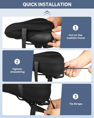 Bike Seat Cushion, Comfortable Bicycle Saddle Cover for