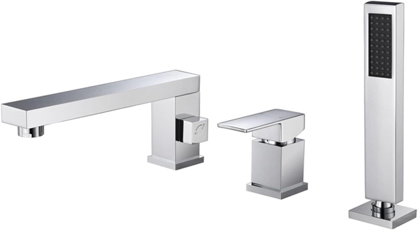 Bathtub Faucet with Shower Set 4 Hole Bathtub Faucets for Bathroom