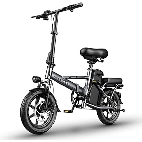 Auloor Folding Electric Bike with 400W Motor, 48V 15AH Removable Battery 14 inch Small Ebike for Adults Teens, 21MPH Electric Commuter City Bicycles Cover