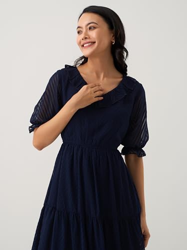 Image of AASK Dress for Women One Piece Kurta Set Tops Knee-Length Fit And Flare Dresses