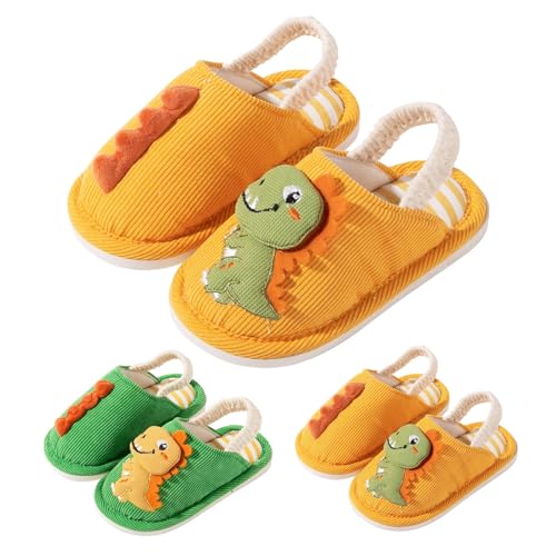 Dinosaur Slippers Toddler Shoes Cotton Knit House Slippers Boys Girls Warm Cute Dinosaur Plush Winter Shoes Non Slip3