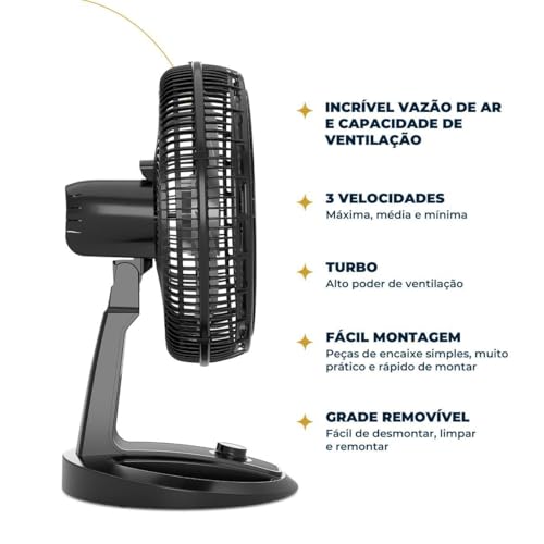 Ventilador Britânia 2 Em 1 Maxx Force Silencioso 174W 220V