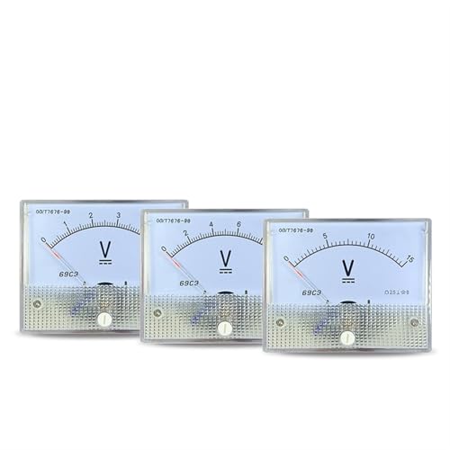 Voltmètre CC 5V pointeur analogique 69c9 encastrable pour tableau électrique
