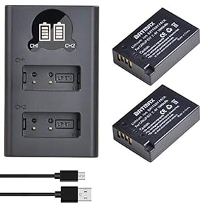 Batmax 2Packs LP-E17 Battery + LED Charger for Canon EOS Rebel SL2 SL3 T6i T6s T7i, EOS M5 M3 M6, M6 mark2, 77D 200D 250D 750D 760D 800D 8000D RP Digital SLR Camera