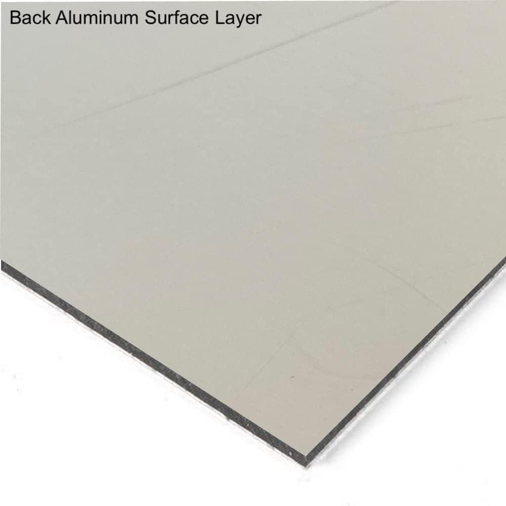 Falken Design Aluminum Sheet - Brushed Silver 48" x 60" - 1/4" Lightweight, Weather-Resistant, and Durable Wall Panel for Indoor & Outdoor Use - Easy Installation