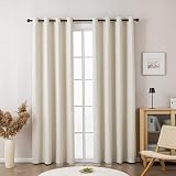 Sonive Cortinas Blackout 100%, Juego de 2 con Ojales, H250 x L145 cm, Cortinas...