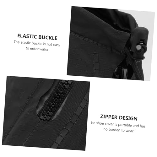 Cubrecalzados antideslizantes resistentes al desgaste para viaje y uso al aire libre, protectores impermeables ligeros para botas, para hombre y mujer, color negro miniatura 5