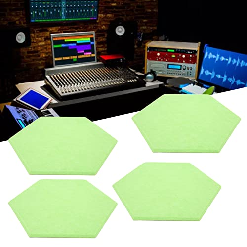 Placas de isolamento acústico, redução de ruído, 12 peças de painéis acústicos hexagonais de fibra d