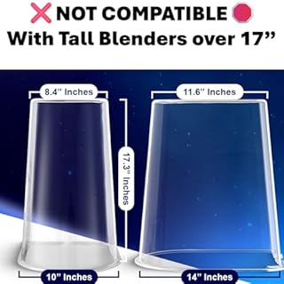 Oversized Sound Reducing Blender Cover – Compatible with Ninja Creami (All Models Except Breeze) & Most Under-Cabinet Blenders – CHECK DIMENSIONS BEFORE BUYING