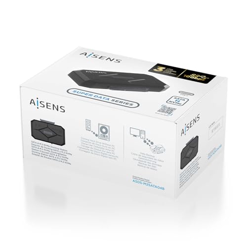 EstacióN De Docking Aisens SDDO-120C Sata 2.5/3.5 M.2 Nvme Usb 3.1 Gen1 Negro Clone 2TB - 8