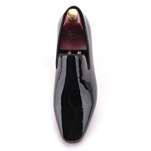 HI&HANN Men's Loafer Dress Leather Shoes Smoking Slipper3