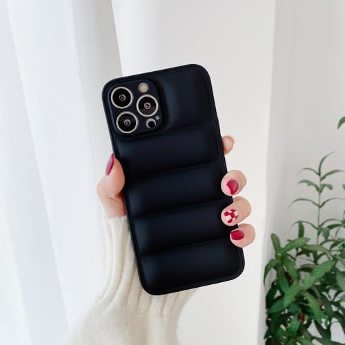 Coque silicone pour iPhone 12 13 11 Pro Max idéale au quotidien noir