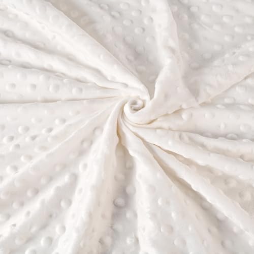 Image of Baby Blanket 40x40 Inches,Muslin Cotton and Minky Dotted Double Layer Soft Receiving Blanket for Newborn Toddler,Bunny