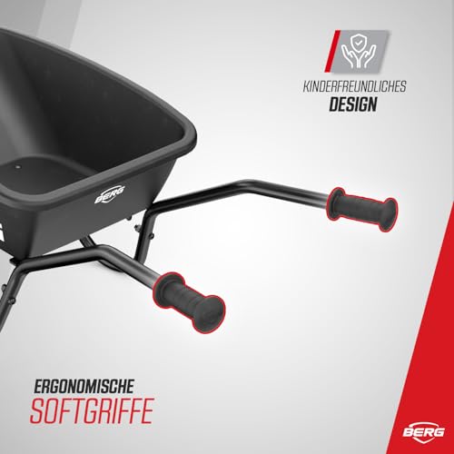 BERG Dempy Kinderschubkarre, Schubkarre Kinder, Belastbar bis 40kg, Robust, Langlebig & Stabil, Ideal für Gartenarbeit & Kinder, Perfekt für Outdoor-Spiele, Gartenspielzeug Kinder