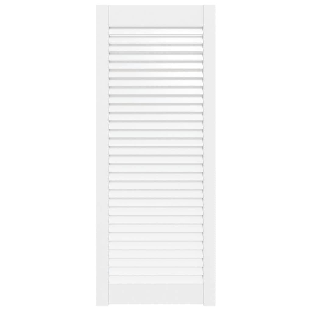 vidaXL Anta a Lamelle in Legno Massello di Pino Bianca 99,3x39,4 cm