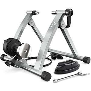 Sportneer Rollentrainer Fahrrad - Magnetischer Rollentrainer für 26-28" & 700C Schnellspanner Vorderradunterlage Radtrainer mit 6 Widerstandsstufen für Indoor Riding mit Geräusch Reduktions Rad