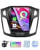 8 Core (4GB+32GB) Car Stereo Upgrade Radio for Ford Focus 2012-2018 Tesla Style,Android 13 GPS Navigation with Wireless Carplay Android Auto Support AM FM RSD Bluetooth 5.0, 5G WiFi, 4G LTE